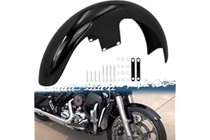 MOTOSIKLETA 21 inch Front Fender Vivid Black Motorcycle Wrap Mudguard for Bagger Models Fit for Harley Touring Road King Electra Glide Street Glide 120/R21