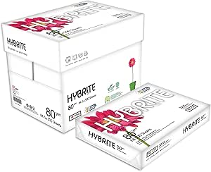 HYBRITE Papel Multiusos A4 Para Impresora 80gr (2500 hojas - 1 caja)
