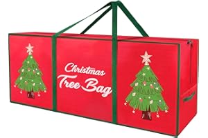 BlessedSeason Christmas Tree Storage Bag, Stores Up to 7.5ft Xmas Holiday Tree - With Wrap-around Carry Handle, Using 600D Oxford Cloth - Extra Large Storage Container for Trees and Decorations