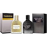 A CENTER Valentine Milano & Valentine Men's Cologne Gift Set - 3.4 Fl Oz Each | Amber Floral & Vanilla Leather Fragrance | Eau de Toilette Duo for Daily & Special Occasions