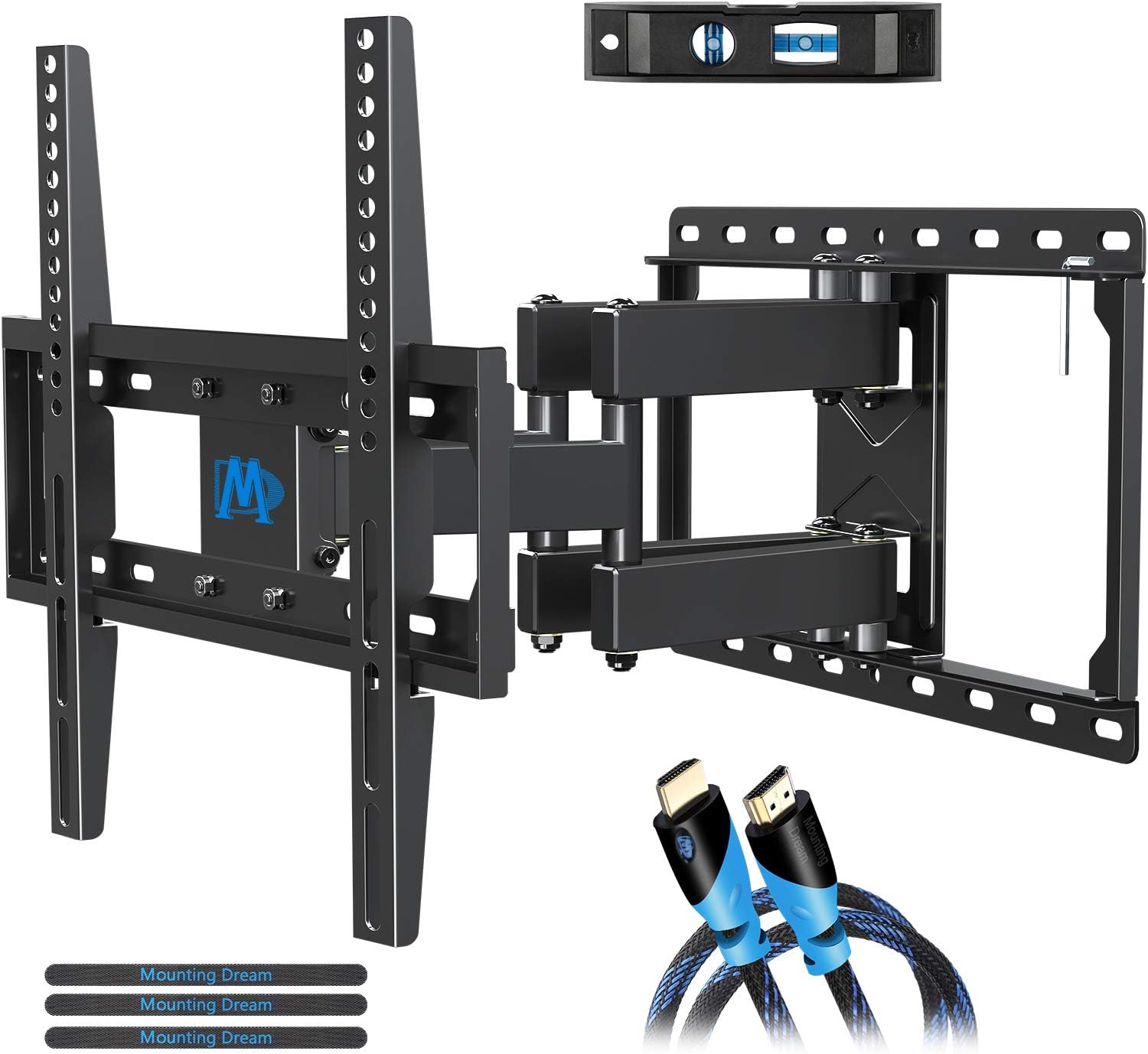 Mounting Dream UL Listed TV Mount TV Wall Mount with Swivel and Tilt for Most 32-55 Inch TV, Full Motion TV Mount with Articulating Dual Arms, Max VESA 400x400mm, 99 lbs. Loading, 16 inch Studs MD2380: Electronics