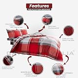 GC GAVENO CAVAILIA Geometric Duvet Cover Set King Red Reversible view 2