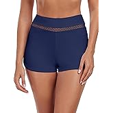 Colloyes Women's High Waisted Swim Board Shorts Full Liner Swimsuit Bottoms Quick Dry Boyshorts Bottoms Bathing Trunks