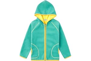 Jxstar Girls Zip-Up Hoodie Kids Fall Winter Warm Sweatshirt Polar Fleece Clothes with Pockets