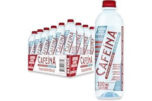 Cafeina - Caffeinated Water - Pure Spring Water infused with Caffeine, Electrolytes, Natural Energy Boost and pH Balanced. Pre-Workout boost and Post-Workout Recovery