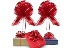 BeiLeiNiceHK Red Bows for Gift Wrapping,12pcs 6inch Christmas Gift Bows for Presents,Gift Basket,Wedding,Party,Festival