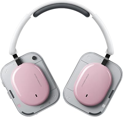 Headphone (a) Kabellose Over-Ear Kopfhörer mit ANC, bis zu 135h Akkulaufzeit, Hi-Res, LDAC, Anpassbare taktile Steuerung – Rosa