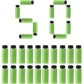 WORKER 50PCS Stefan 36mm Short Darts, Foam Half Dart for Modified Nerf Toy Color (Green Black)