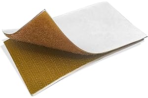 15 Sets Beige Hook and Loop Strips with Adhesive 2 inch Width Strong Tan Adhesive Fasten Tape 4 inch Lenght Double Sided Hook
