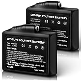 WASOTO 22.2WH 7.4V Battery Pack Rechargeable Lithium Polymer Batteries for Heated Gloves Socks Mittens Liners(2-Pack)