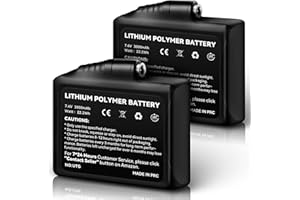 WASOTO 22.2WH 7.4V Battery Pack Rechargeable Lithium Polymer Batteries for Heated Gloves Socks Mittens Liners（2-Pack）