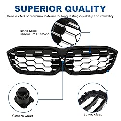 BILLDIO G20 Grill - Black Kidney Grille Compatible