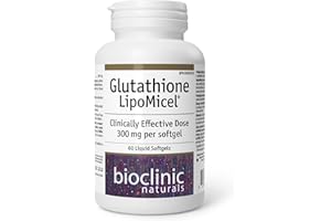 BioClinic Naturals Glutathione LipoMicel 300 mg, 60 Liquid Softgels, Antioxidant Supplement