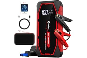 Démarreur de batterie de voiture portable 5000 A pour moteurs diesel jusqu'à 8 L et 6 L, chargeur de batterie de voiture 12 V