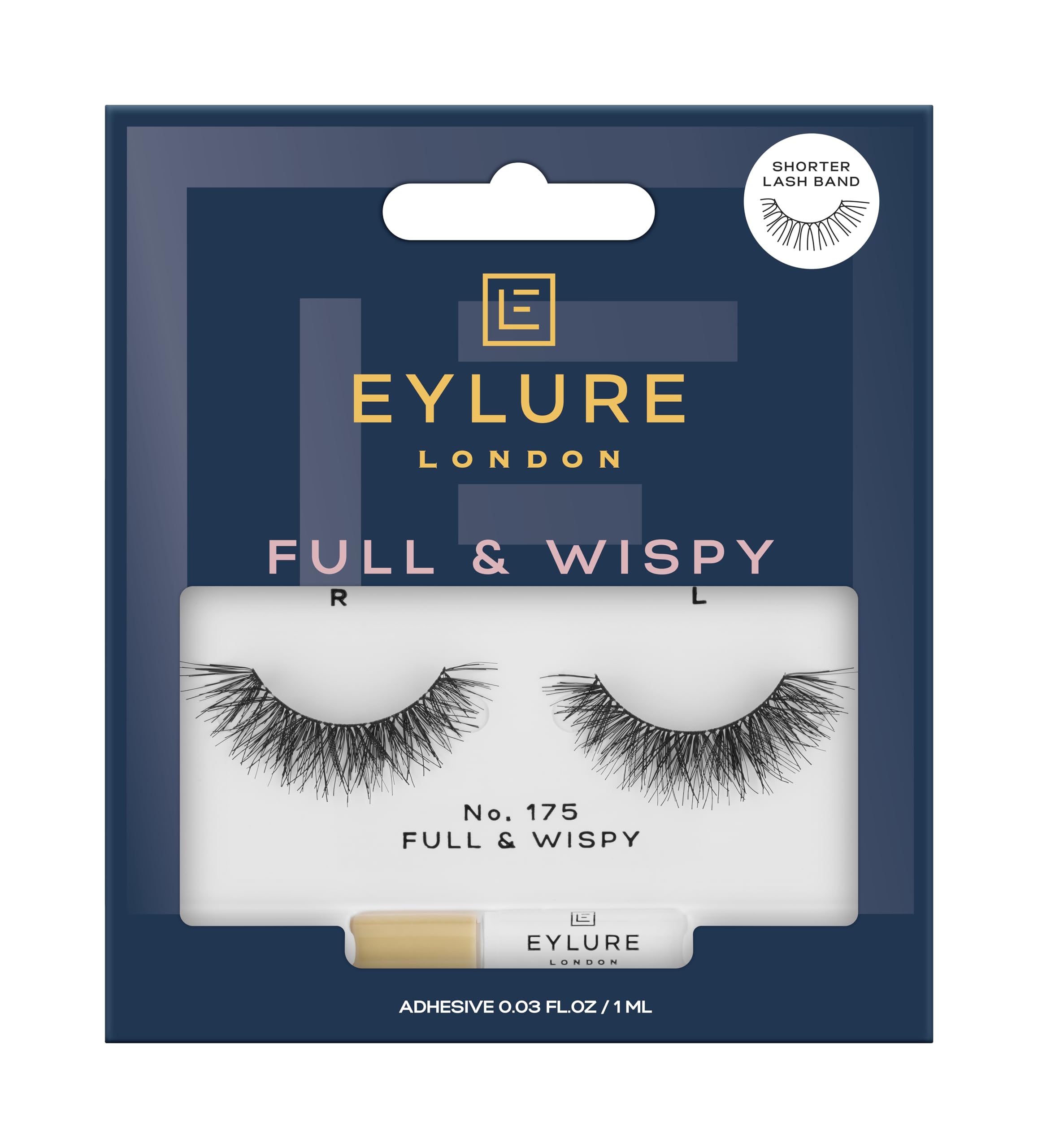 Eylure Full & Wispy No. 175 False Lashes (Shorter Lash Band) (packaging may vary)
