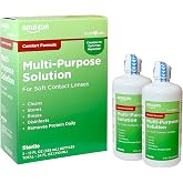 Amazon Basic Care- Multi-Purpose Solution for Soft Contact Lenses - Comfort Formula, 12 fl oz (Pack of 2)