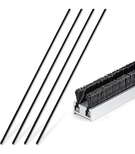 Pemko Aluminum Nylon Door Weatherstrip - 1/4" X 84" X 1-3/8" Dark Anodized Bristle Seal