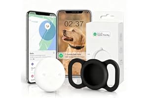VEBISO GPS Tracker for Dogs (1 Pack), Mini GPS Cat Tracker, Smart Pet Activity Tracker (iOS Only), No Monthly Fee, Compatible with Apple Find My, Anti-Lost, Finder Tag for Vehicles/Pets/Items