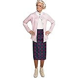 amscan Mrs. Doubtfire Halloween Costume for Men, One Size, Includes Sweater, Wig, Glasses, Collar, Skirt, Stockings