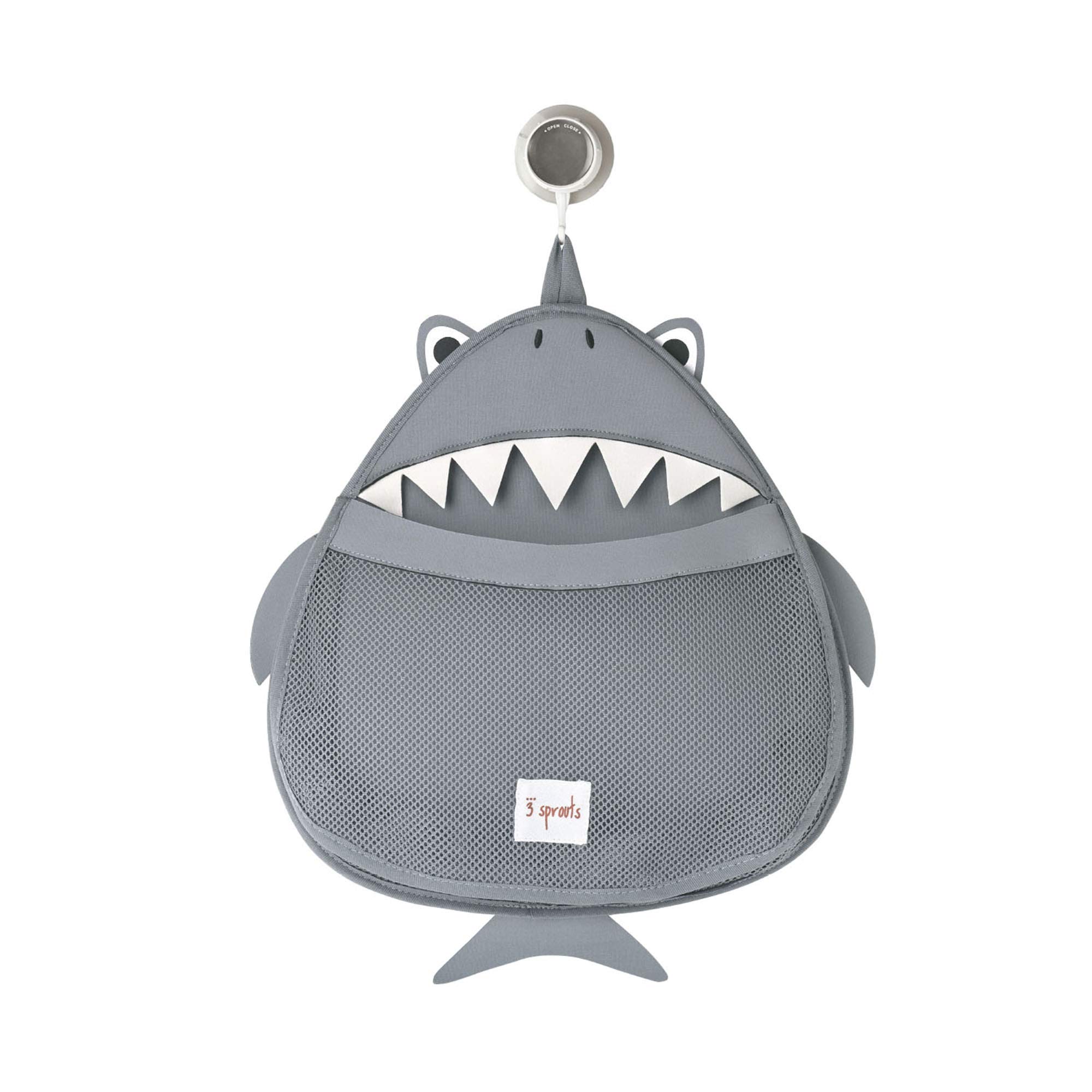 3 Sprouts Bath Storage Caddy - Organizer for Shower, Baby and Toys, Shark