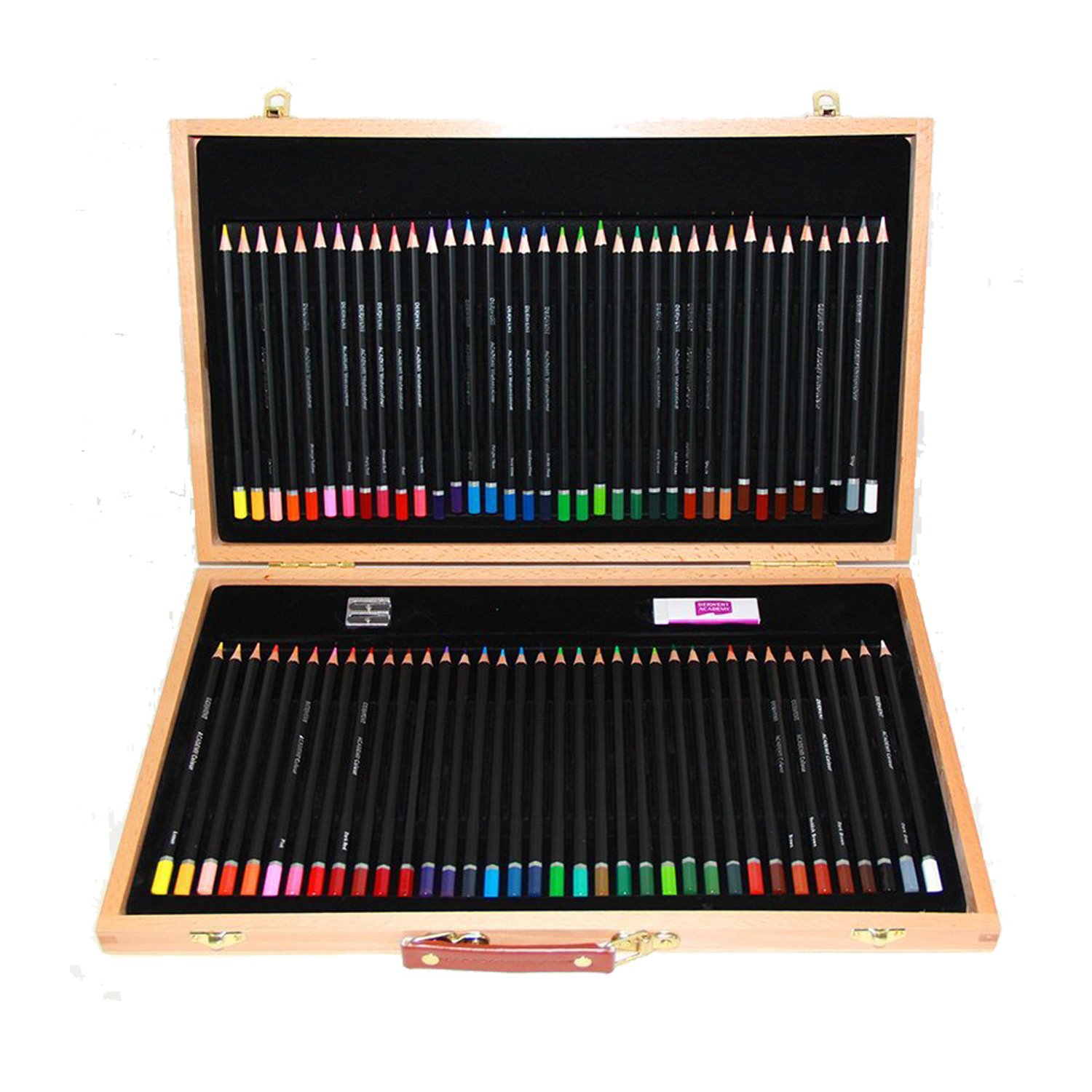 Derwent Academy Colour and Watercolour Pencils Wooden Gift Box (Set of