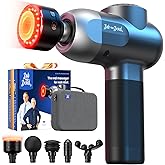 BOB AND BRAD C2 Ultra Massage Gun with Heat, Red LED & Infrared, FSA Eligible Deep Tissue Percussion Massager for Pain Relief, Electric Muscle Recovery for Athletes, HSA Approved