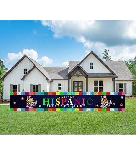 Hispanic Heritage Month Flagge – 90x152 Cm, Mit Metallösen, Aus Polyester, Für Innen & Außen, Buntes Latino-Design