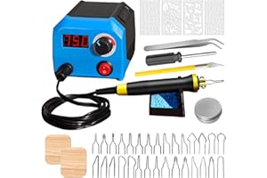 FIRElood LH55-1 wood burning kit,wood burning tool,digitally adjustable temperature wood burner kit,professional wood burner tool kit for adults beginners craft,pyrography pen (LH55-A pen)