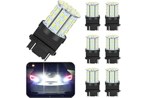 QYKAVM 6-Pack 3157 LED Bulbs - Super Bright Backup Reverse Lights, 6000K Xenon White, 12V Compatible with 3156/3056/4157/3057/3047 for Car Tail Brake Turn Signal Lights