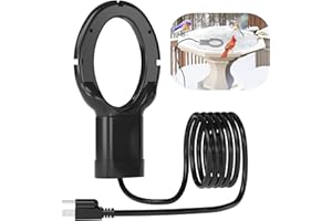 KNEOYR 250W De-icer Submergible Bird Bath Heater Aluminum Cast for Livestock Poultry Horses, Cows, Birds, Wildlife Drinking Indoor Outdoors in Winter with 10 Foot Cord Birdbath Water Heater