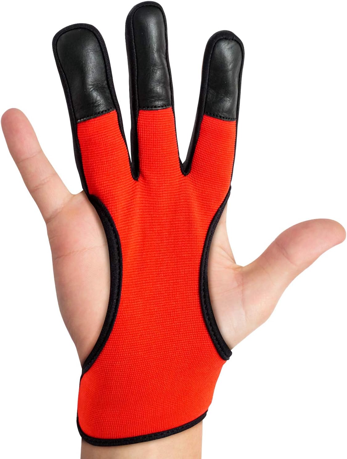 DMoose Archery Glove for Men Women, Three Finger Design, Finger Protection Shooting Hunting Targeting Bow Tab Gear Accessories, 4-Way and Leather Material Non-Slip Padded Guard Improve Grip Stability : Sports & Outdoors