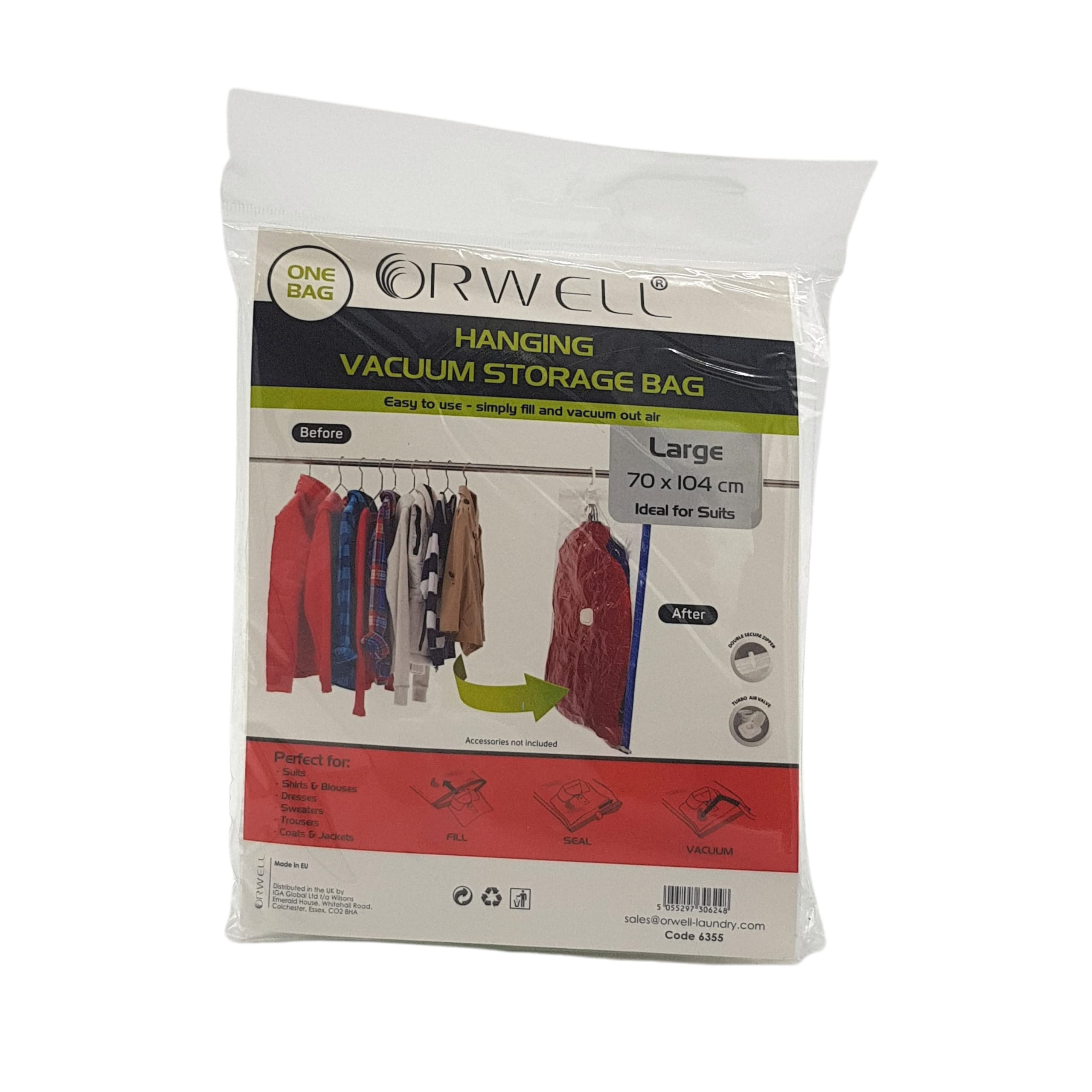 Orwell Hanging Vacuum Storage Bag Large