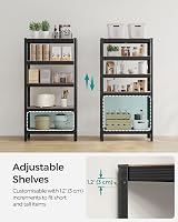 SONGMICS Shelving Unit 60 x 120 x 200 cm Rustic Brown Black 750 kg view 8