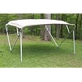 Grey Vortex 4 Bow Bimini Top Complete Kit - 6' Long Marine Canopy With Frame & Hardware - View #7