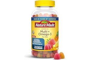 Nature Made Mens Multivitamin Gummies with Omega-3, Mens Gummy Multivitamins for Daily Nutritional Support, 150 Gummy Vitamins and Minerals, 75 Day Supply