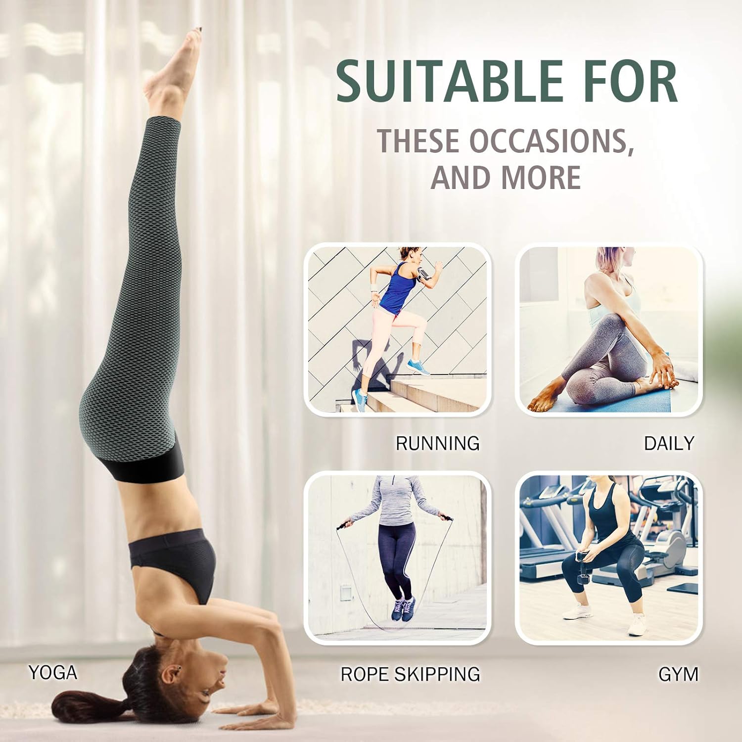 Cimkiz Leggings for Women Butt Lifting Leggings Anti Cellulite High Waist Yoga Pants Tummy Control: Clothing