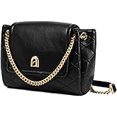 LAFESTIN Small Quilted Crossbody Bags For Women With Chain Strap, Soft Clutch Women's Crossbody Handbags