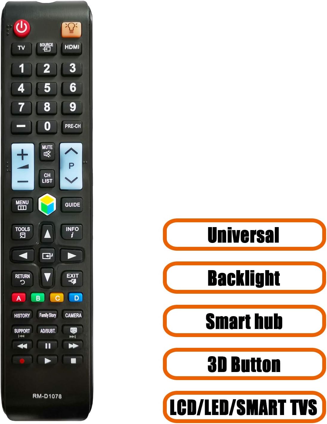 Universal Remote Control for All Samsung TV Replacement for All LCD LED HDTV 3D Smart TVs