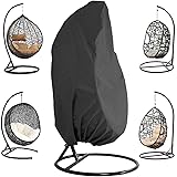 ConPus Patio Hanging Chair Cover - Waterproof Outdoor Hanging Egg Chair Cover with Durable Hem Cord, 210D Oxford Wicker Egg S