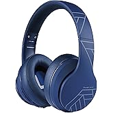 PowerLocus Wireless Bluetooth Over Ear Headphones with Microphone, 50H Playtime, HiFi Stereo Sound, Deep Bass, Soft Earmuffs, Foldable Lightweight Headphones for Travel/PC/Cell Phone