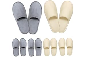 clbxzwc Ultra Soft Coral Velvet Disposable Slippers - 4-6 Pairs, Machine Washable, Reusable, Men's & Women's Loose Size (4-6-pack, Adult, Women, 11.5, US Wide)