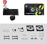 MSI MAG E240 AIO CPU Cooler ARGB Dual-Chamber Pump 120mm Fans view 7