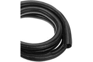 DMiotech 10ft Wire Loom Split Tubing 1 1/4 Inch, Cord Protectors from Pet Flexible Conduit Cable Management for Office, Home, Garden, Black