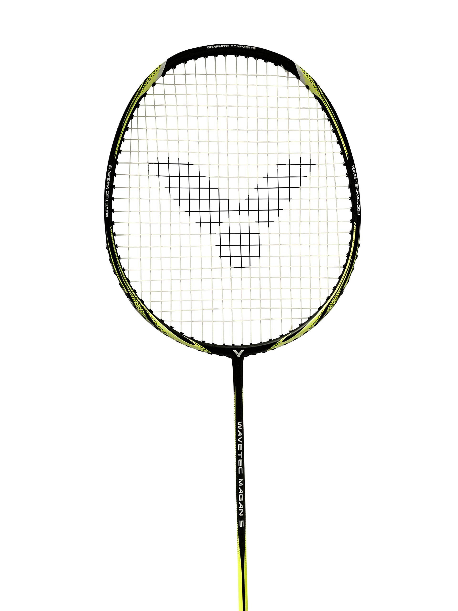 VICTOR Wavetec Magan Badminton Racket – Lightweight Nano Carbon Racket for All Skill Levels Beginners & Ambitious Players – Ideal for Indoor & Outdoor Badminton Training & Competitions