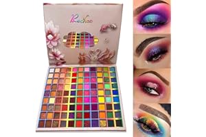 Rechoo 99 Colors Eyeshadow Palette, Rainbow Colors Fusion Eyeshadow Palette, Professional Matte Glitter Makeup Pallet, Colorful Powder Long Lasting Eye Shadow
