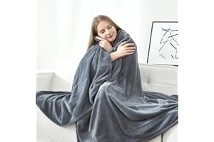 SNUGSUN Heated Blanket Twin Size 62"x 84", Microplush Flannel Electric Blanket, Soft Durable & Anti-Pilling Heating Blanket, Fast Heating 6 Heating Levels & 10 Hours Auto-Off, Dark Grey