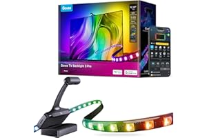 Govee TV Backlight 3 Pro with HDR Triple Camera, 16.4ft 5-in-1 RGBWWIC LED Strip Lights That Change with 75-85 Inch TVs, 75LEDs/m, Supports AI Filter, Smart App and Voice Control, DreamView Sync