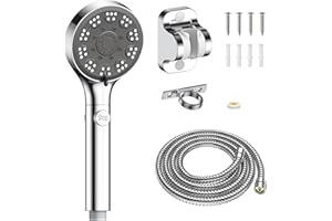 FASDUNT RV Shower Head with Hose, High Pressure Handheld Shower Head with On Off Switch, 7 Mode Shower Head for RV/Campers, Travel Trailer, Motorhome