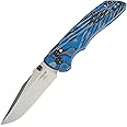 Hogue Deka ABLE Lock Folding Knife 3.25" CPM-20CV Stonewashed Clip Point Blade, G-Mascus Blue Lava G10 Handles, AXIS/Crossbar Lock - 24273 (Gen 2)