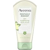 Aveeno Positively Radiant Skin Brightening Exfoliating Daily Facial Scrub, Moisture-Rich Soy Extract, Oil- & Soap-Free Tone-E